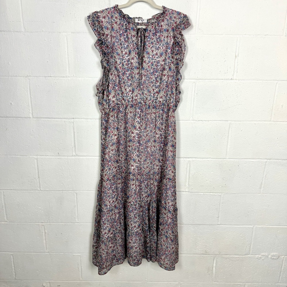 BB Dakota Floral Maxi Dress Tiered Ruffle Romantic Peasant Easter Garden SZ XXL